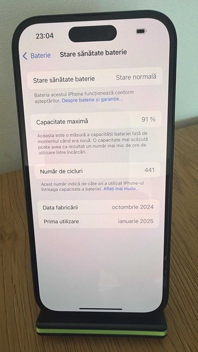 iPhone 16 128 GB Impecabil eSIM Sănătate baterie: 91%