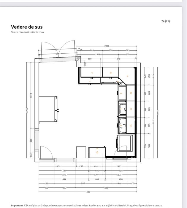 Vand mobila de bucatarie IKEA folosita 1 an - dupa data de 7 iulie se poate vedea doar demontata