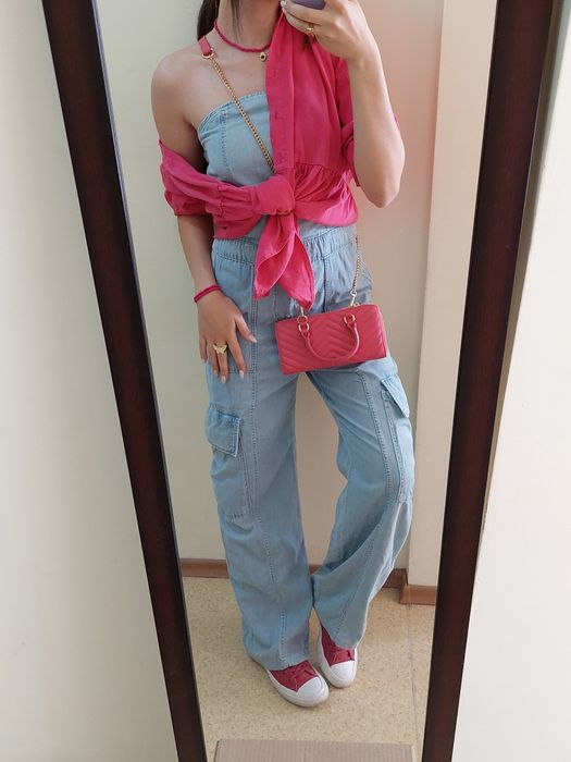 Летни дънки гащеризон