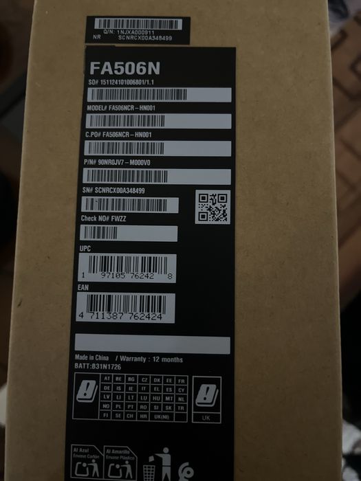 ASUS TUF Gaming A15 16GB RAM,512GB SSD