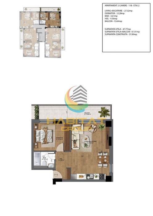 2 camere - imobil NOU-  Finalizat