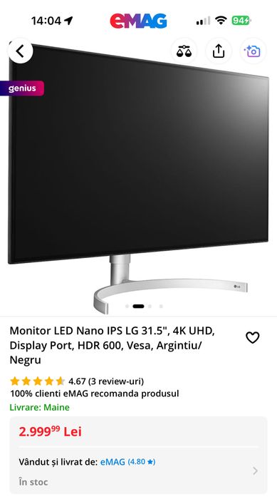 Monitor LG 32" UL750-W