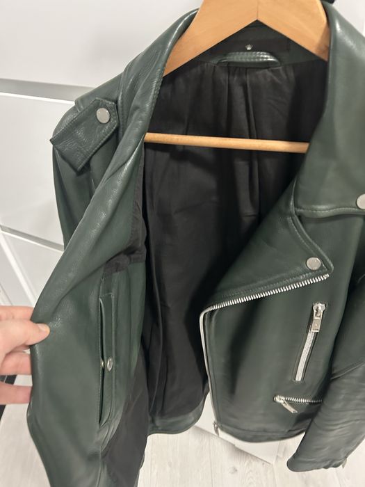 Geaca de piele verde JUNK de LUXE