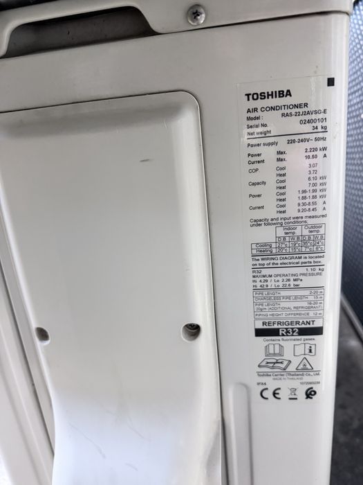 Хипер Инверторен климатик TOSHIBA 22 ка EDGE Перфектен