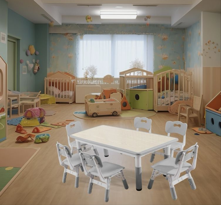 Комплект детска учебна маса и столове