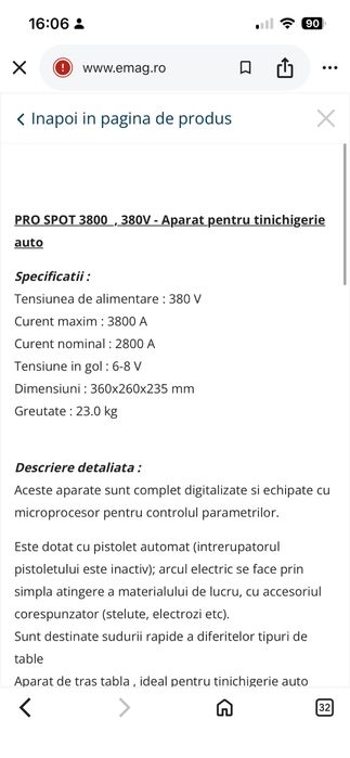 Aparat tinichingerie auto