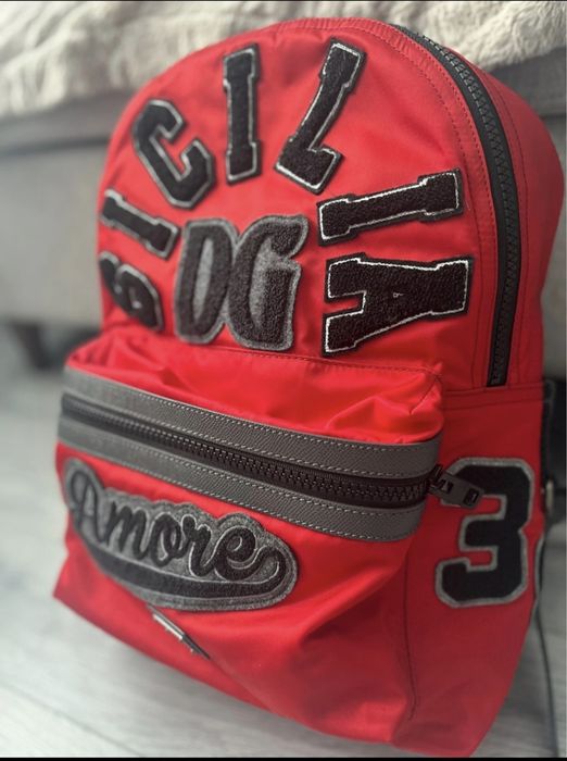 Rucsac din nylon brodat Dolce&Cabbana