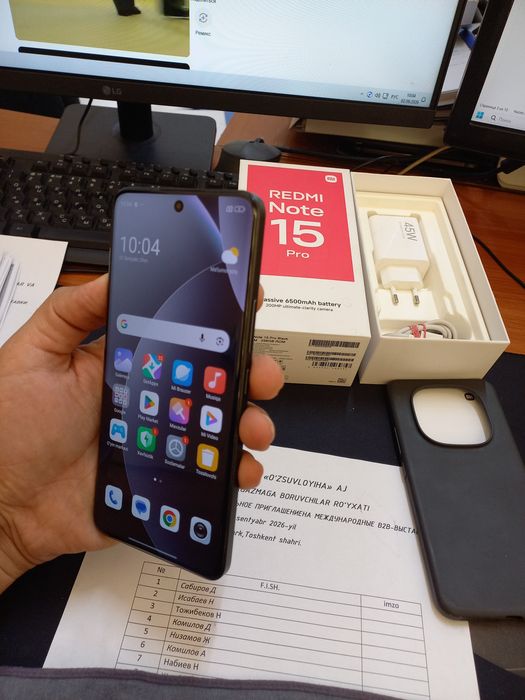 Redmi note 15pro 12/256gb yangi iwlawi zur aybi yuq tozza telefon