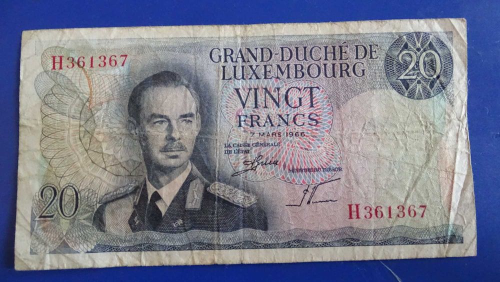 Люксембург 20 фр. / 1966