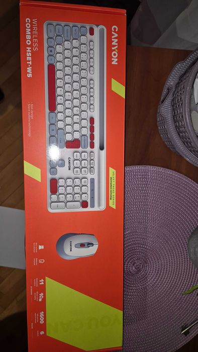 Безжична клавиатура и мишка - Canyon HSET-W5