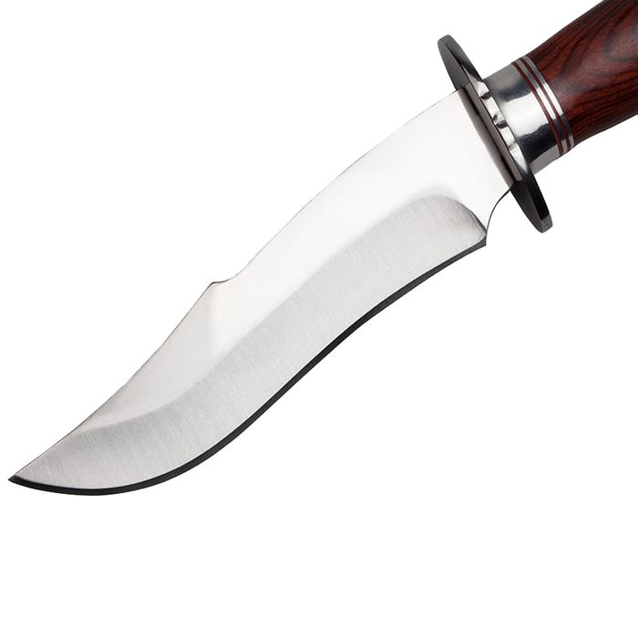 Cutit de vanatoare Fancy Blade, 25.5 cm, argintiu, teaca inclusa