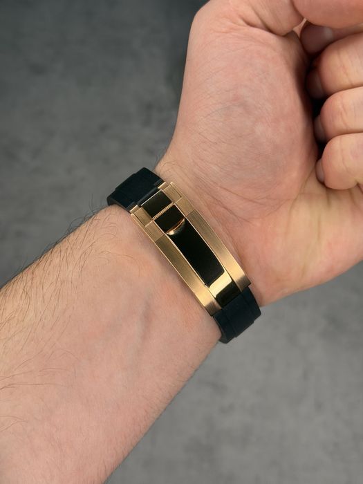 Seiko Mod Chronograph 39mm VK63 – meca quartz – negru rose gold - nou