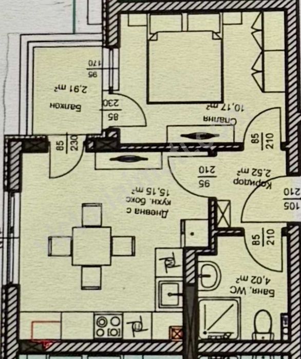 Продава се Двустаен апартамент в Велико Търново, Бузлуджа - 48 кв.м за 1563 €/кв.м - Снимка #1