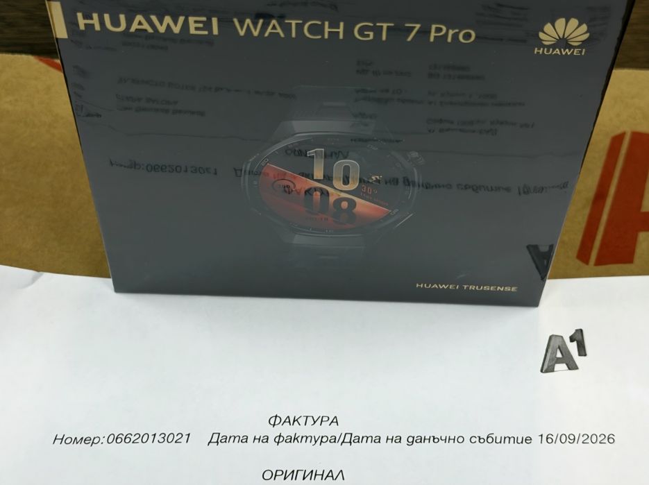 ЗАПЕЧАТАН 46mm Huawei Watch GT 7 Pro Yettel Гаранция 3г. 2029 Black Titanium gt7