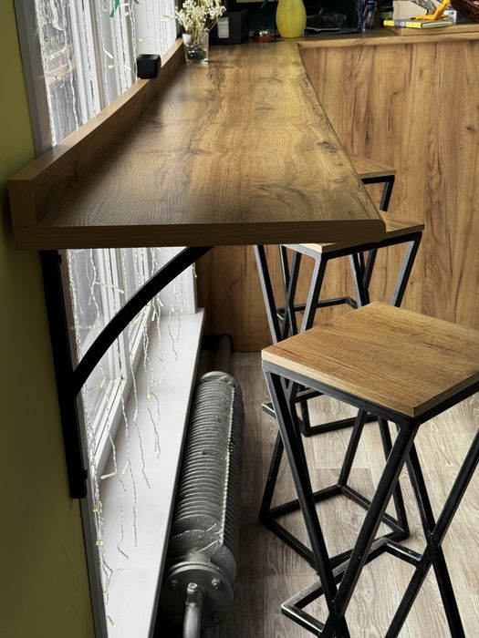 Столешница + 3 барных стула