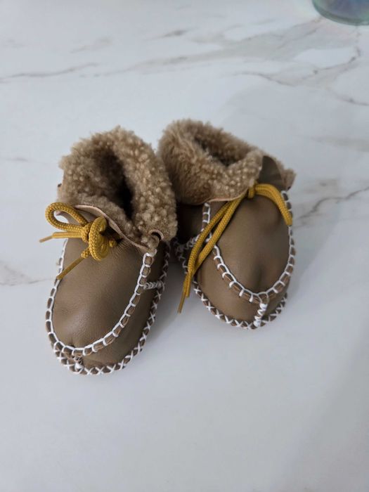 Детски пантофки естествена кожа