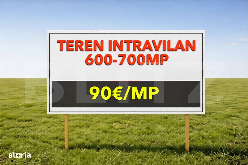 Teren intravilan 600–700 mp cu utilitati  Mosnita Noua
