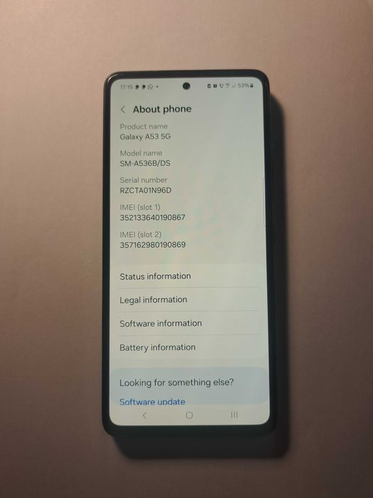 Samsung Galaxy A53 5G 128GB/6GB RAM Dual SIM Baterie 5000mAh