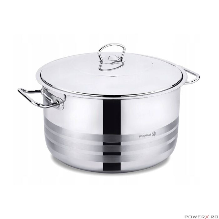 Oala cu capac din inox, 32X20, 15litri, compatibila cu toate tipurile