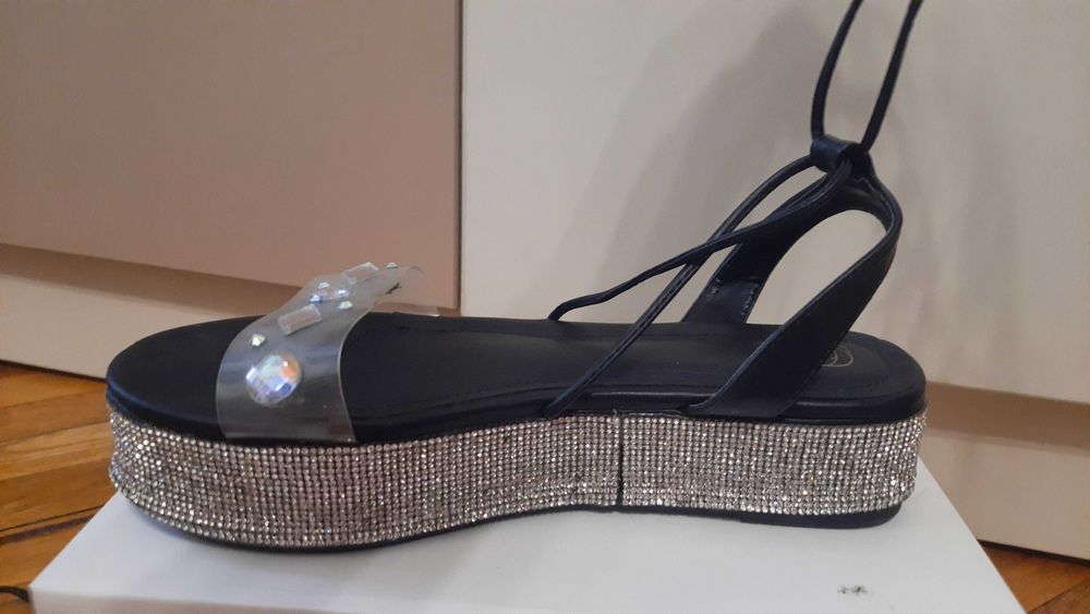 Дамски сандали тип римски с дълги връзки