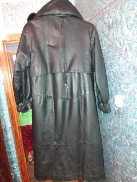 кожаное пальто утеплённый, кожа