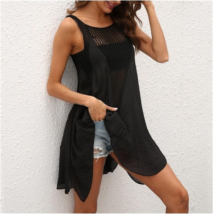 Плажна туника -рокля на една кука