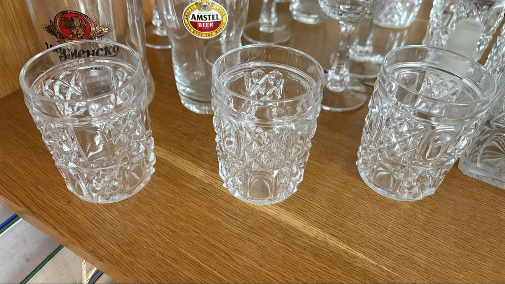 Кристални чаши, дикантери различни видове