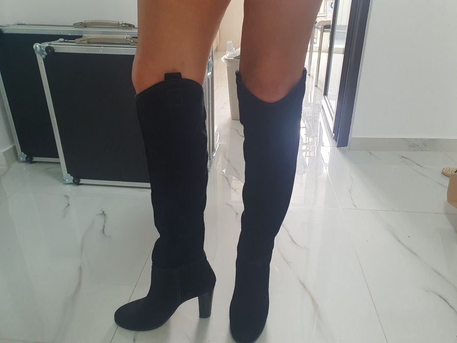 Cizme zara piele intoarsa nr. 38