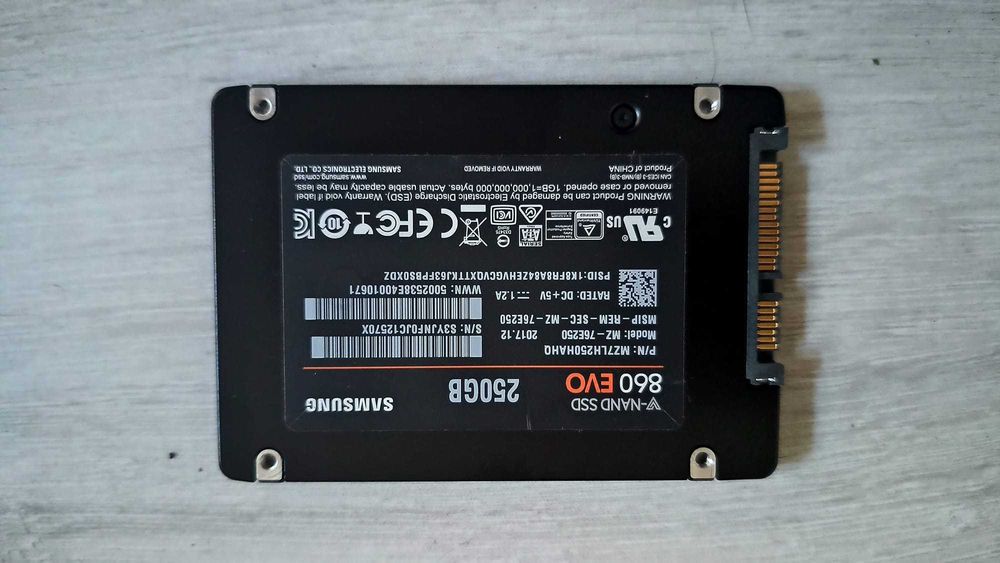 Ssd Samsung 256 Gb