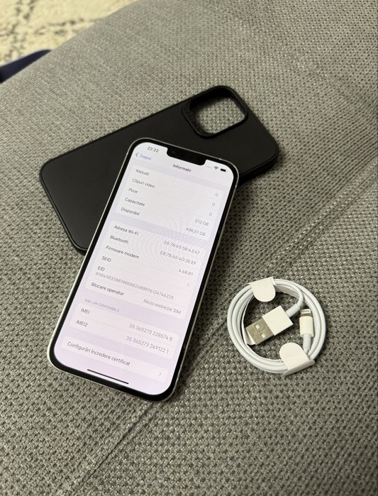 Iphone 13 pro max 512 gb | cablu incarcare + husa