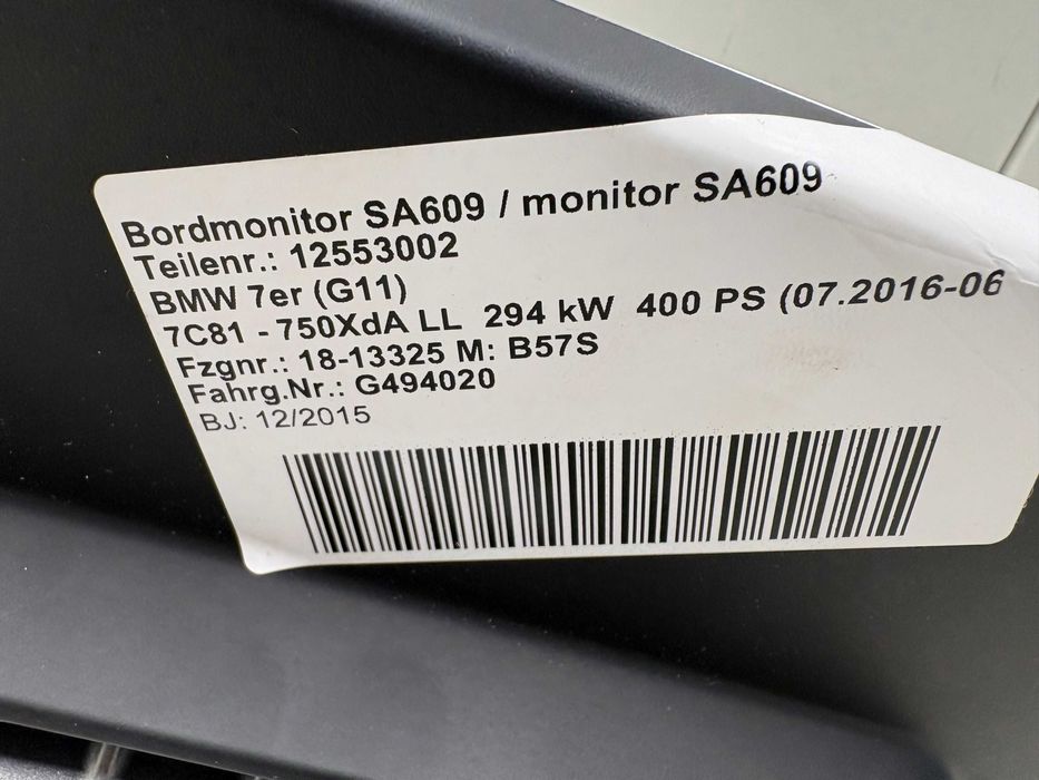 Оригинален БМВ Г11 Г12 Монитор Навигация 10,25'' 6810510 6839442