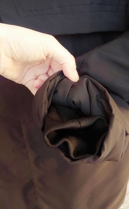 Palton dama, matlasat, de iarna, gluga cu blana naturala - detasabila