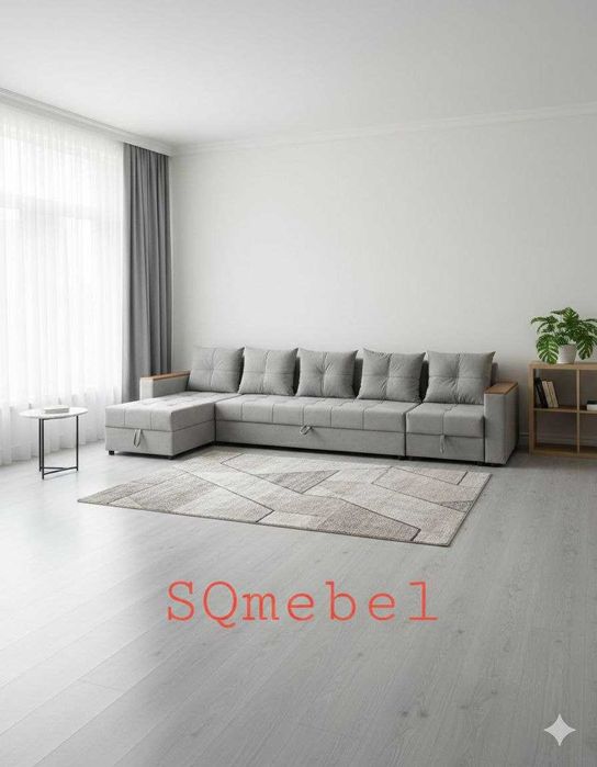 Угловой диван 4 метра, раскладной, ящики, мягкий диван новый / Мебель