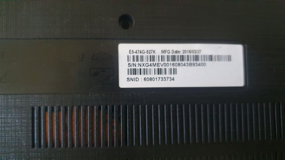 Carcasă, tastatura & placă de bază laptop Acer E5-474G-527K