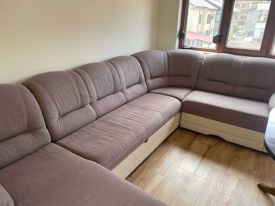 НОВ Ъглов диван Сицилия - разтегателен П-образен