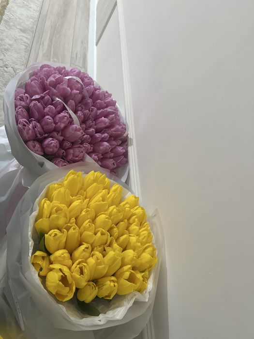 цветы букет тюльпаны свежые