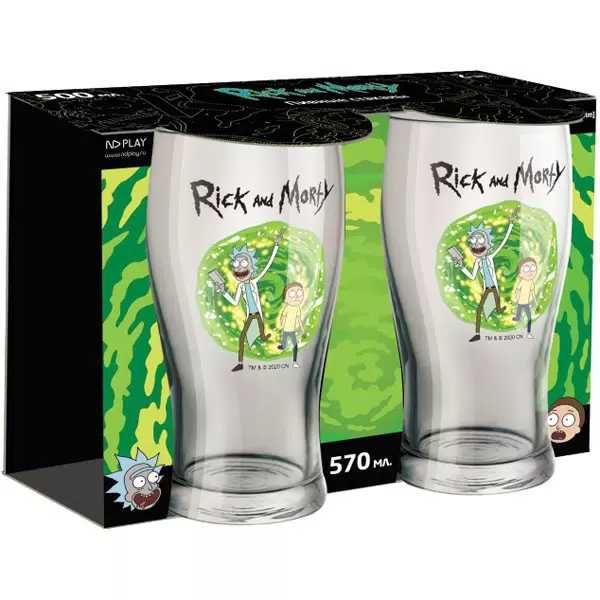 Набор подарочных стаканов "Рик и Морти"