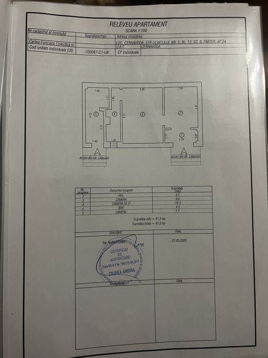 Vand spatiu comercial  aprtament