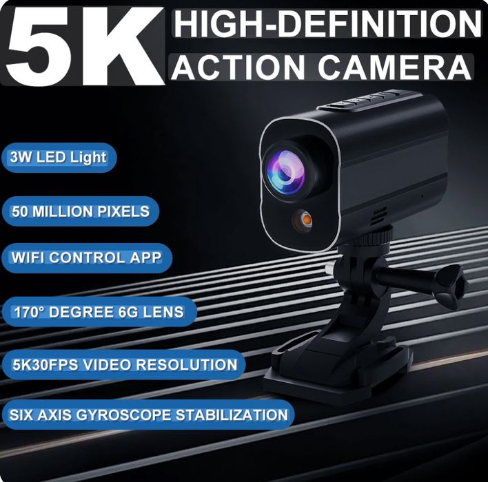 SupCam Pro 5K, 4K, HD,FOTO kamerasi .Wifi, mini fleshka ketadi