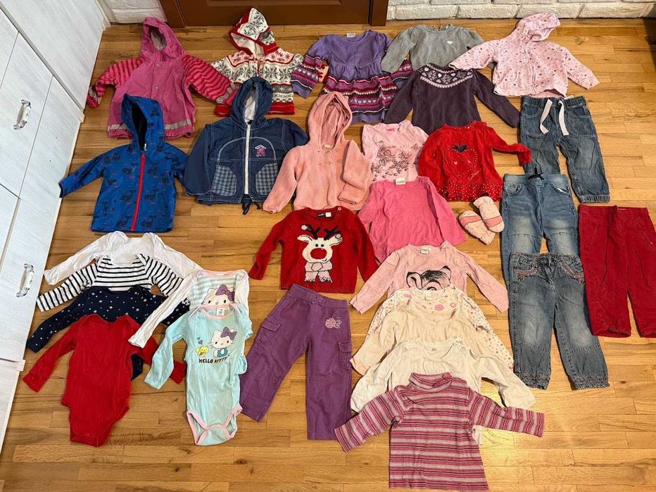 Комплект дрехи есен/зима за момиче 86/92 - 30 части