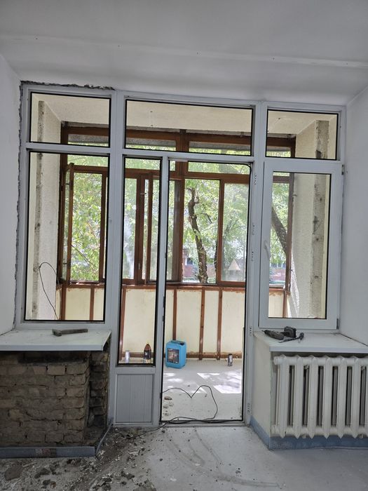 Стеклопакет Окно с Дверью