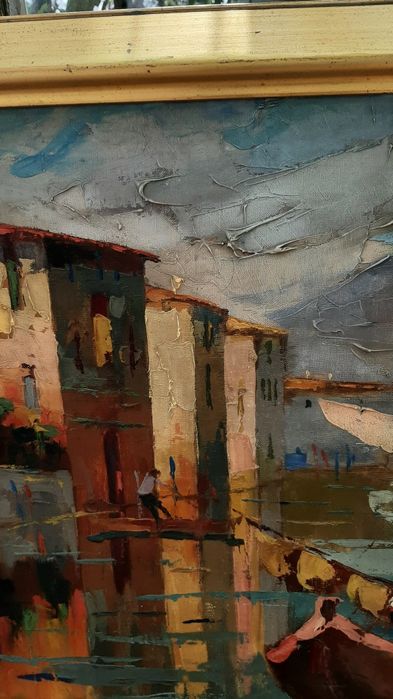 Tablou marină, pictura ulei Novelli Ragussa