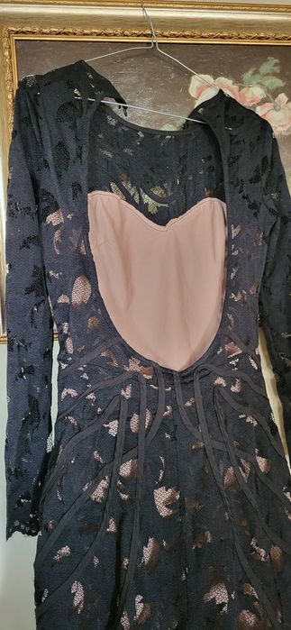 Rochie lunga de seara, tip sirenă, H&M, spatele gol