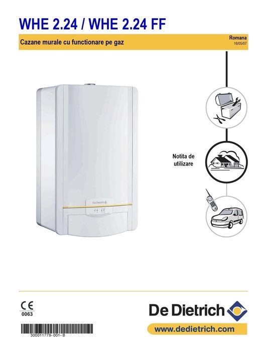 Piese SH centrala termica De Dietrich WHE 2.24 cazane murale cu functionare pe gaz