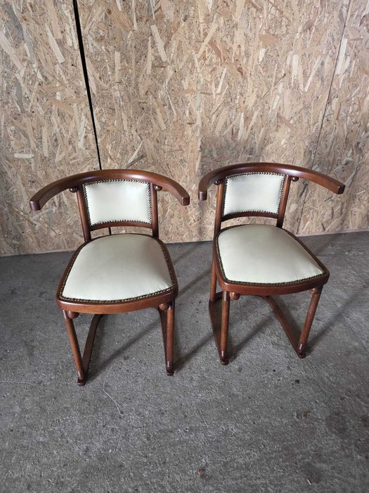 Set de Colecție Recondiționat: Banchetă, 2 Scaune și Taburet – Stil Secession/Art Nouveau