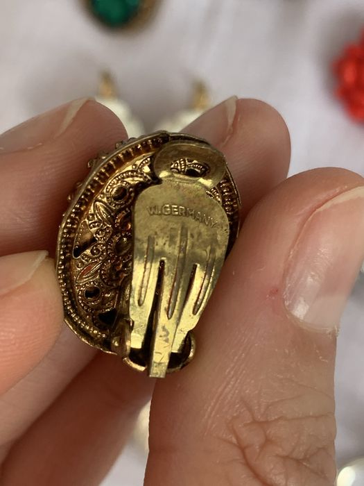 Винтажные клипсы и серьги