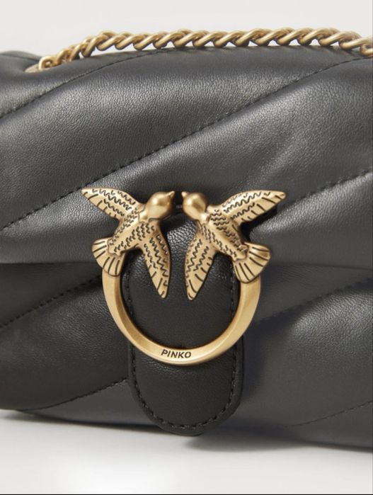 Geantă PINKO Love Classic Puff – Neagră, nouă, 100% autentică