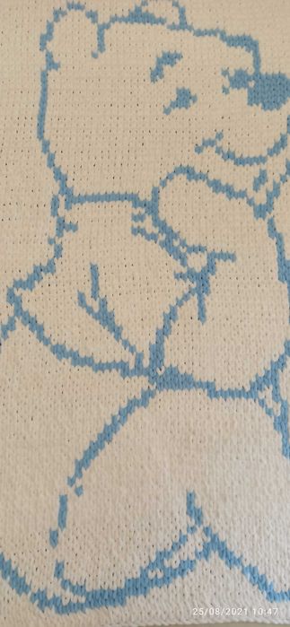 Ръчно плетено бебешко одеяло