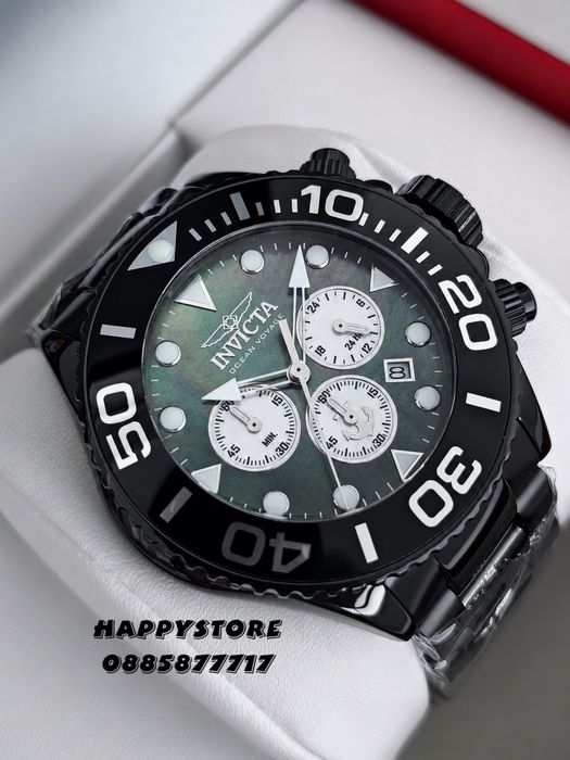 INVICTA Ocean Voyage Black 52 mm, Инвикта нов мъжки часовник
