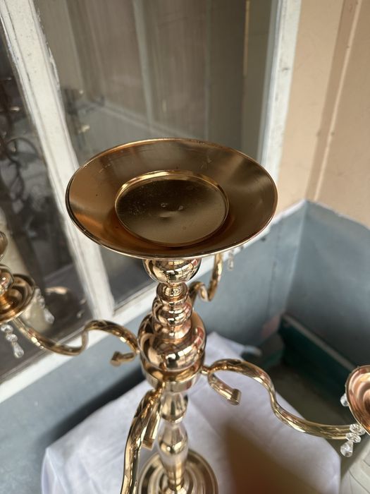 Канделябры золото 5шт